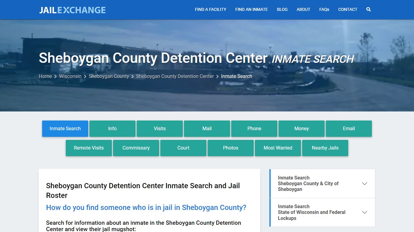 Sheboygan County Detention Center Inmate Search - Jail Exchange